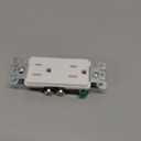 Leviton 15 Amp Decora Tamper-Resistant Duplex Electrical Wall Outlet, T5325-W, White
