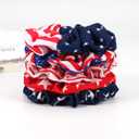 9PCS USA American Flag Hair Scrunchies for Women Girls Independence Day Patriotic Red White Blue Hair Ties Fourth of July Festival Ponytail Holder Hair Accessories Elastic Hair Band