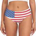 Soft Underwear Women Briefs Flag Colored Breathable Ladies Hipster Panties XS-XXL (Large)