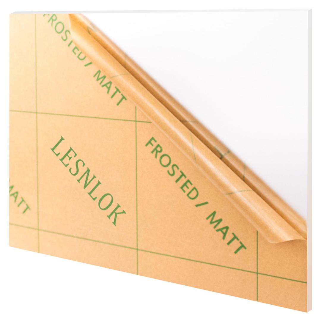 Lesnlok 24 x 36 Frosted Acrylic Sheet 1/4 inch Thick 6mm 1 Piece Bouble Sided Frosted Plexiglass Sheet,Transmittance 86%, for Decoration (1, Frosted Transparent, 24 x 36 x 1/4)