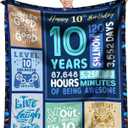 10 Year Old Boy Gift Ideas, Coolest Gifts for 10 Year Old Boys, 10th Birthday Decorations for Boy, Best 10 yr Old Boys Birthday Presents Throw Blanket 60 x 50 Inch