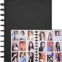 A4 Kpop Photocard Binder with 30Pcs 9-Pocket Inner Pages Photocard Holder Book Sleeves for 2x3 Idol Album Cards Photo Trading Card DIY Collector, 540 Cards, Black