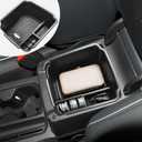 EDBETOS Center Console Organizer Compatible with 2022-2024 VW Taos and for 2018-2023 2024 Tiguan Accessories S/SE/SEL/SE R-Line/SEL R-Line Insert Tray Secondary Storage Armrest Box ABS Material, Black 