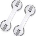Grab Bars for Shower, 12 Inch Shower Handle Strong Suction Shower Grab Bar for Shower Chair Stool, Bathroom Safety Bar for Seniors, Elderly (2 Pack)