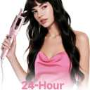 3 in 1 Automatic Curling Iron, Hair Curlers with 3 Curling Barrels (1" - 1.25" - 1.5"), Rotating Curling Iron with 3 Temp, 2-Way Rotation, 10S Fast Heating, Anti-Scald, Dual Voltage, Pink