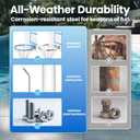 AWII SPORT Pool Basketball Hoop Poolside,36 in White Finish Adjustable Basketball Hoop for Pool,Rust Proof Stainless Steel 15in Rim,2 Pool Basketballs Included