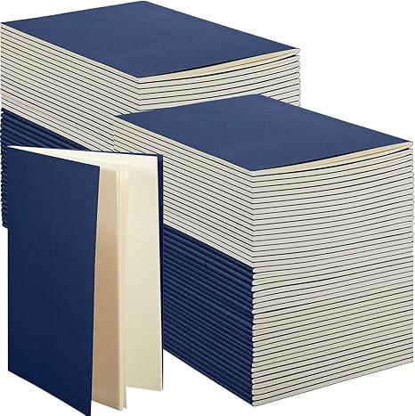 Mimorou 100 Pcs Journals Notebooks Bulk - Kraft Softcover A5 Small Notebooks 5.5 Inch x 8.3 Inch Notepads with 60 Page 30 Sheet for Writing Sketch Travel Office Supplies (Navy)