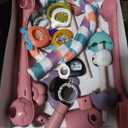 dearlomum Baby Play Mat Gym, Funny Play Piano Tummy Time Activity Mat with 5 Infant Sensory Toys, Music and Lights, Boy & Girl Gifts for Newborns 0 to 3 6 9 12 Months(New Pink)