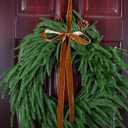 Brown Velvet Ribbon 1'' 50 Yards Velvet Fabric Vintage Ribbon for Christmas Tree, Gift Wrapping, Flower Bouquet, Wreath Decorations, Bow Making (Brown, 1"-50 Yard)