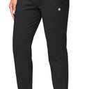 G Gradual Women's Fleece Lined Joggers High Waisted Water Resistant Thermal Winter Sweatpants Running Hiking Pockets, Pack of 2: (Black, S, XS)