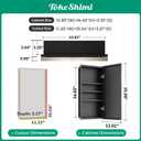12 x 36 in Recessed Medicine Cabinets for Bathroom, Aluminum