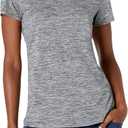 Amazon Essentials Women's Active Quick Dry Tech Stretch Short-Sleeve Crewneck T-Shirt (Available in Plus Size), Multipacks (XS)