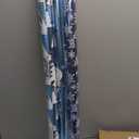 Hallmark Blue Foil Christmas Wrapping Paper with Cut Lines on Reverse (3 Rolls: 60 sq. ft. ttl) Snowmen, Snowflakes, Christmas Trees