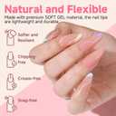 UNA GELLA Medium Almond Nail Tips, 12 Sizes Gel Nail Tips Almond Shape, 120Pcs Pre-file Soft Gel Nails Tips Clear Acrylic Fake Nails Full Cover Nails Tips for Nail Extensions DIY Salon Long Lasting