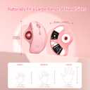 seenda Wireless Trackball Mouse, Ergonomic Bluetooth Rollerball Mouse Rechargeable, 3 Device Connection Optical Mice Adjustable DPI Thumb Control Mice Compatible for PC/Laptop/Windows/Mac - Pink
