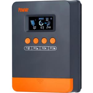 PowMr MPPT Charge Controller 35A 12V/24V Auto, 35Amp Solar Controller MPPT Max.PV Input 80V, Work with Lead-Acid and Lithium Batteries