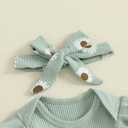 Aunties Bestie Baby Clothes Daddys Girl Newborn Short Sleeve Romper Daisy Skirt Shorts 3Pcs Set Infant Spring Outfit (Green)