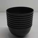 Wheat Straw Bowl Sets,8 PCS Unbreakable Cereal Bowls 26 OZ, Microwave and Dishwasher Safe Bowls, Alternative Plastic Bowl Reusable for Cereal, Salad, Snack, and Soup (Pure Black)