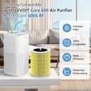 Core 600s-P Pet Replacement Filter Compatible with LEVOIT Core 600S Air Purifier, 3-in-1 Filtration Filter and Activated Carbon 600s Filters, Core 600S-P, Core 600S-RF-PA, 2 Pack