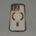 Misscase Compatible with iPhone 14 Pro MagSafe Case with Camera Lens Protector, Full Protection Clear Magnetic Anti-Scratch Cover for iPhone 14 Pro 6.1 inch- Gold | Full Protection, Magnetic, Anti-Scratch, Cover