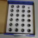 24pcs M14x1.5 Lug Nuts - Compatible with Chevrolet Colorado/Suburban/Silverado, GMC Express/Yukon/Sierra 1500, Ford F150/Expedition, One-Piece Design Factory Chrome Wheel Lug Nut Set