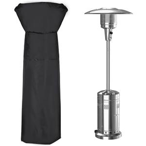 Medibot Patio Heater Covers with Zipper, Outdoor Waterproof Full Heater Cover Heavy Duty, Wind, Sunlight, Rain and Snow-Resistant for Any Season, Black(89'' Height x 35" Dome x 19" Base)