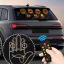 Car Finger Gesture Light, Funny LED Hand Sign with Remote Control, Wireless Gesture-Controlled Back Window Decoration for Trucks/SUV
