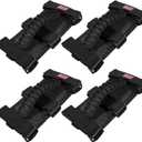 4 x Roll Bar Grab Handles Grip Handle for Jeep Wrangler JK JKU JL JLU TJ YJ Sport Sahara Freedom Rubicon Unlimited Gladiator JT 1955-2023 UTV ATV Premium Paracord Interior Accessories US Flag (Black)