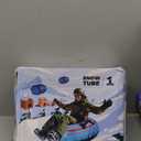 48'' Snow Tube with Premium Canvas Cover for Kids and Adults, Inflatable Heavy Duty Snow Tube Made by Thickened Bottom, Sled Winter Outdoor Fun Toys for Children Boys Girls