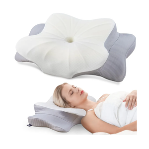 DONAMA Cervical Pillow for Neck and Shoulder,Contour Memory Foam Pillow,Ergonomic Neck Support Pillow for Side Back Stomach Sleepers with Pillowcase