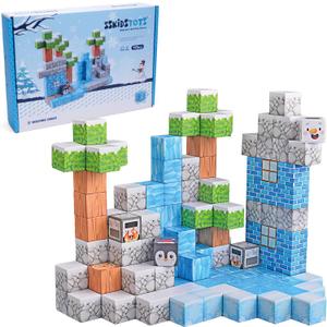 113PCS 1'' Magnetic Blocks, Magnetic Building Cube Toys for Kids, STEM Montessori Stacking, Sensory Education Toys for Toddlers Building World Set, Christmas Birthday Gifts for Kids Age 3 4 5 6 7 8+