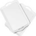 2 Pack Large Melamine Serving Trays White with Handles, 16x11 Rectangular Melamine Serving Food Platter, Dishwasher Safe Trays for Eating Appetizer Charcuterie Snack Fruit Desserts