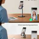 Lamicall Cell Phone Stand, Phone Holder - [Height Angle] Adjustable Mobile Phone Stand for Desk, Office, Compatible with iPhone 14 Plus, 13, Pro, Pro Max, Mini 12 11 X Xr XS, 4-10" Cellphone & Tablet (Black)