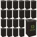 Nosiny 20 Pcs 30 Gallon Disposable and Reusable Corrugated Cardboard Trash Cans for Events, Recycling Bins Bulk with Trash Bags, Cardboard Garbage Boxes for Parties 16 x 16 x 30 (Black)