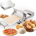 33.46"x18.9" Dough Sheeter Machine with Adjustable Thickness 0-25mm, Folding Dough Sheeter Machine for Commercial Home Bakery, Stainless Steel Portable manual sheeter for Pizza, Puff Pastry(300B)