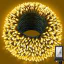 300LED 75FT Christmas Lights Indoor, LED Christmas Tree Decoration Lights with 12 Modes & Timer Memory, Dimmable Plug In Waterproof LED Xmas Light for Yard Trees Wedding Party Holiday Warm White