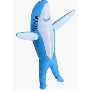 Shark Costume for Kids with Height 4'3''-4'11'' Tall, Cute Inflatable Costume Funny Halloween Costumes for Party, Event, Gift