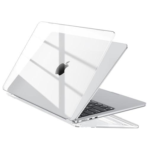 EooCoo Case Compatible with MacBook Air 13 inch M5 2026-2022 M4 M3 M2 A3449 A3240 A3113 A2681, Crystal Hard Shell Scratch Resistant Protective Cover Compatible for MacBook Air 13.6 inch Case, Clear