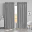 MAIHER Extra Wide Pinch Pleat Curtains Blackout, Thermal Insulated Room Darkening Drape for Living Room, Bedroom, Light Grey, 84 Inch Wide by 96 Inch Long, 1 Panel