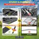 Lawn Leveling Rake - Heavy Duty 17"x10" Stainless Steel Leveler Plate,Reinforced Welds,28-60" Adjustable, Anti Flipping Smooth Edge,for Soil, Dirt,Ground,Backyard Top Dressing,Landscaping