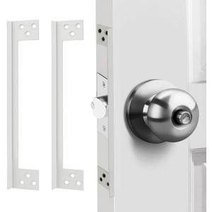 Outswing Door Latch Guard Plates, Latch Shield, Protector Cover to Block Access to The Door Lock/Deadbolt Latch (7 in. - 2pack)