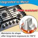 2 x Upgraded Metal W11366438 for Whirlpool Stove Knobs Replacements,Stainless Steel Brushed,Compatible with Gas Cooktop Model:WCG55US0HS00;WCG55US0HS05;WCG55US6HS00;WCG55US6HS05;WCG77US0HS00;WCG77US0HS05