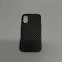 TUCCH PU Leather Case for iPhone 16 (6.1") 2024, Protective Magnetic Shockproof Slim Anti-Slip Phone Case Cover [Wireless Charging][Anti-Fingerprint] Compatible with iPhone 16, Black Carbon Fiber