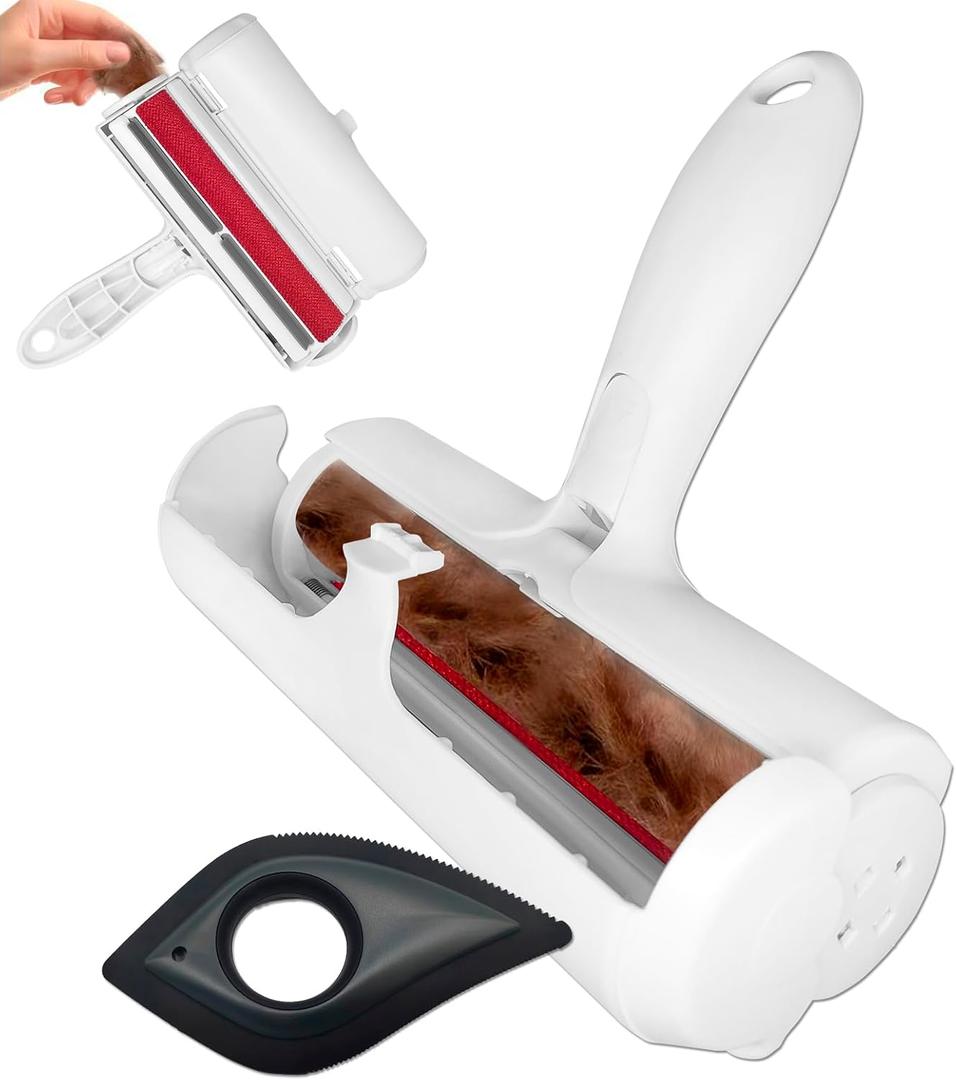 Reusable Pet Cat Dog Hair Remover Tear Off Washing Sticky Roller Brush Stripping Clothes Scraping Brush Best Laundry Pet Hair Remover Carpet Cat Dog Hair Removal Tool for Sofas, Carpets, Bedding