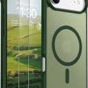 SPIDERCASE for iPhone Air Case, Magnetic Translucent Matte Case with 2PCS Tempered Glass Screen Protector Slim Phone Case for iPhone Air 6.5'', Green