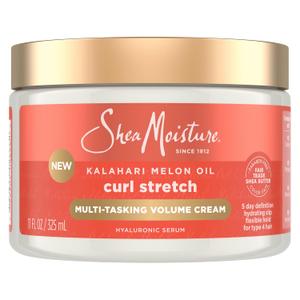SheaMoisture Curl Stretch Multi-tasking Volume Cream Kalahari Melon Oil and a Tropical Vacation Scent With Hydrating Hyaluronic Serum, Defines Type 4 Curls For Days 11 Fl Oz