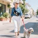 Stocking Stuffers Fanny Packs Christmas Gifts for Grandma, Chenille MIMI Bow Patches Crossbody Bags Birthday Gifts From Daughter Son Grandkids, Black Women Belt Bag Must Haves for Travel Walking