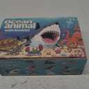 20 Pcs Ocean Animal Toy with Educational Booklet, Plastic Sea Animal with Gift Box, Mini Sea Creature Figures for Kids Age 3+, Birthday Gift, Ocean Theme Party Favor, Water Bath Toy for Toddler