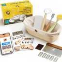 Superbaking 10" Oval Banneton Bread Proofing Basket Gift Set  Sourdough Starter Kit for Crusty Artisan Style Loaves, Includes Essential Bread Baking Supplies & Tools - Ideal Gift for Bakers