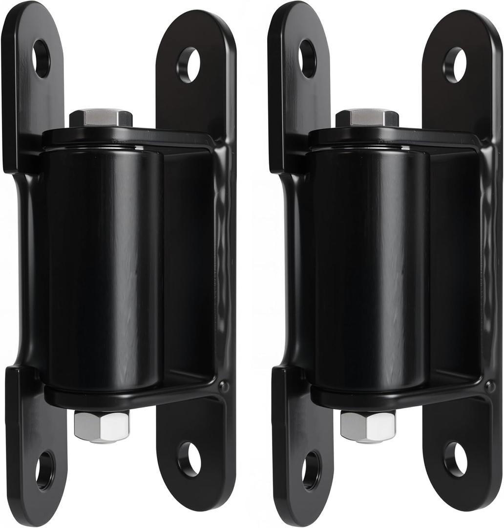 Heavy Duty Gate Hinge 7 inch, Black Outdoor Bolt on Gate Hinge, Weld on Post Gate Hinges Roller Bearing, for Large Driveway Vehicular Pedestrian Swing Gates Up to 1100 Pounds(2 Pack)